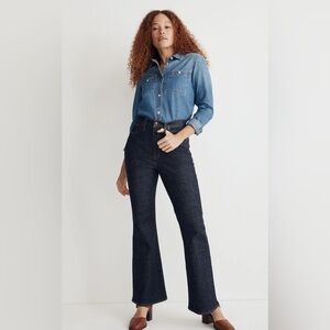 Madewell The Perfect Vintage Flare Jean High-Waisted Wrenford Wash Mom Jeans 30T
